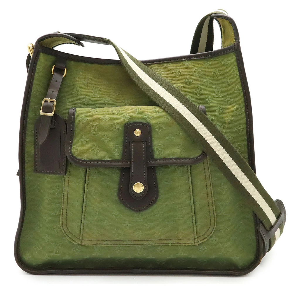 LOUIS VUITTON Monogram Buzas Marie Kate Crossbody Bag Canvas Leather Khaki Green